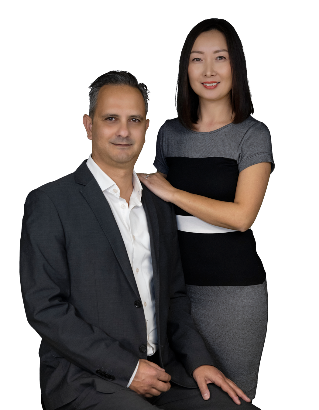 Nexus Inc founders Constandinos and Ji professional portrait Cyprus Insurance agency